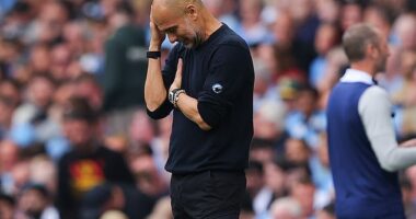Manchester City boss Pep Guardiola seems almost resigned to his team being a fading force