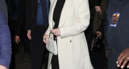 Michelle Dockery was snapped arriving at the Downton Abbey premiere afterparty in London after revealing she was expecting her first child on Wednesday
