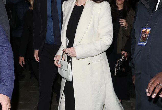 Michelle Dockery was snapped arriving at the Downton Abbey premiere afterparty in London after revealing she was expecting her first child on Wednesday
