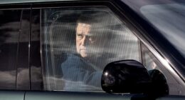 Prince Andrew appeared pensive as he stared out the window of a car while driving around Windsor Castle - where the King will be hosting US President Donald Trump for a state visit this week
