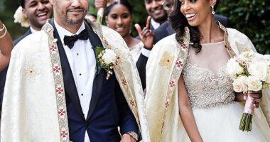 Ariana Austin Makonnen, 41, from Washington D.C. tied the knot with His Imperial Highness Prince Joel, 43, in 2017 (pictured) after meeting in a nightclub in 2005