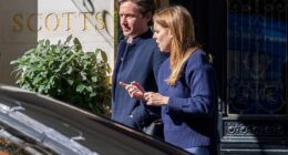 Friends of Princess Beatrice say she would have been keen to help ease the burden on King Charles and Prince William by carrying out more Royal engagements. Pictured: Beatrice with husband Edoardo last week