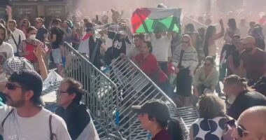 Pro-Hamas Agitators Ruin Cycling Race.