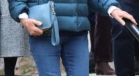 Queen Camilla was photographed wearing jeans and a blue puffer jacket as she attended the Braemar Literary Festival which runs from September 26-28