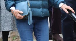 Queen Camilla was photographed wearing jeans and a blue puffer jacket as she attended the Braemar Literary Festival which runs from September 26-28