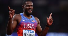 Rai Benjamin reinstated as world champion after controversial disqualification in men’s 400m hurdles