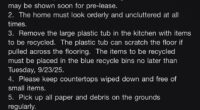 A group of young renters were still dealing with a raccoon living in their ceiling when their landlord sent them a bizarre list of ' house rules ' - including keeping countertops clear at all times and staging the home as if it were about to be sold