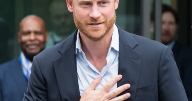 Prince Harry (pictured in London earlier this month) made a secret visit to the grieving Duke of Kent during his four-day trip to the UK earlier this month
