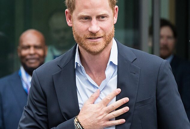 Prince Harry (pictured in London earlier this month) made a secret visit to the grieving Duke of Kent during his four-day trip to the UK earlier this month