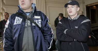 Ricky Hatton's body was discovered by his long-serving manager, Paul Speak (left)