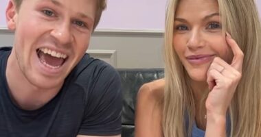Robert Irwin is working hard to get into shape ahead of his upcoming stint on Dancing with the Stars US. Pictured with dance partner Witney Carson