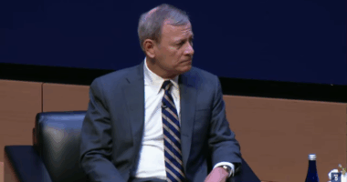 John Roberts speaking during an interview.