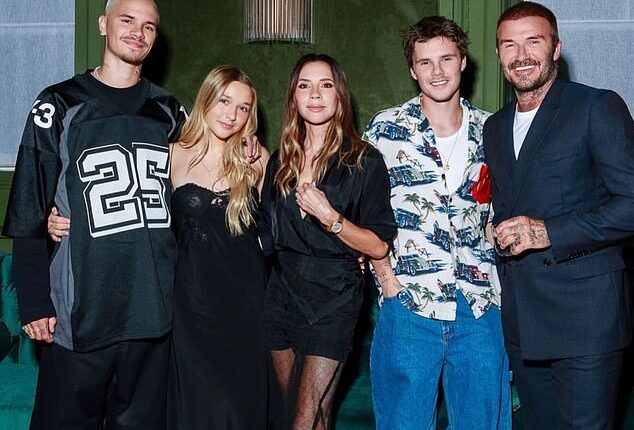 Romeo Beckham beamed as he celebrated his 23rd birthday with his family and friends this week