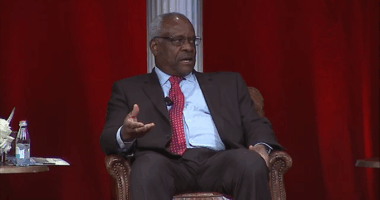 Clarence Thomas speaking at Pepperdine.