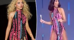 Sabrina Carpenter wears Bob Mackie dress originally worn by Cher to VMAs 2025 afterparty