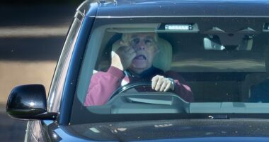 Prince Andrew, the Duke of York, is seen driving from Royal Lodge at Windsor on the morning of Monday 22 September 2025