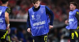 Gannon Doak had to wait until the 83rd minute before getting into the action in Copenhagen