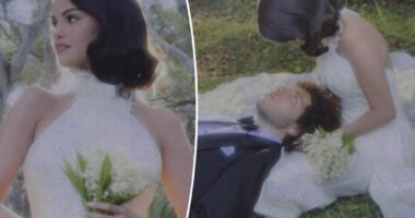 Selena Gomez wears romantic Ralph Lauren wedding dress to marry Benny Blanco