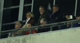 Sir Jim Ratcliffe cut a glum figure as he watched Nice lose to Roma in their Europa League tie