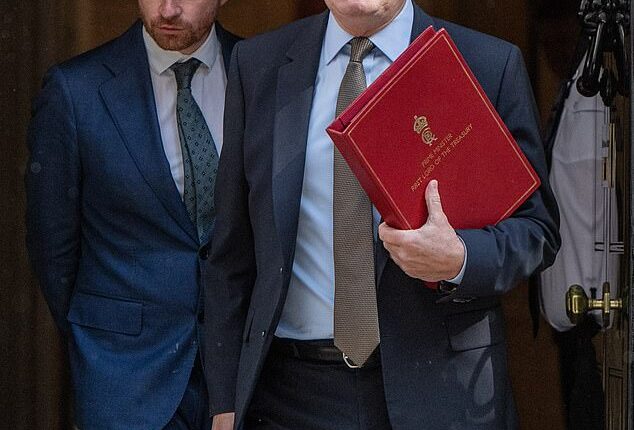 The Prime Minister leaves Downing Street with Morgan McSweeney, who has been engulfed in crisis following the leaked email