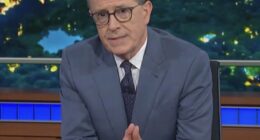 Stephen Colbert, 61, addressed the killing of Charlie Kirk in a last-minute speech appended to the start of Wednesday night's episode of The Late Show. He bemoaned 'political violence' and shared his condolences with Kirk's family