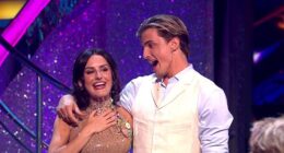 Amber Davies looked nervous as she made her Strictly Come Dancing debut with pro dancer Nikita Kuzmin on Saturday night's live show