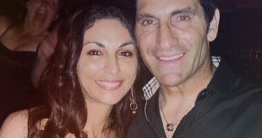 Mr Psillakis is pictured with his wife Maria before he lost his life one day before Father's Day