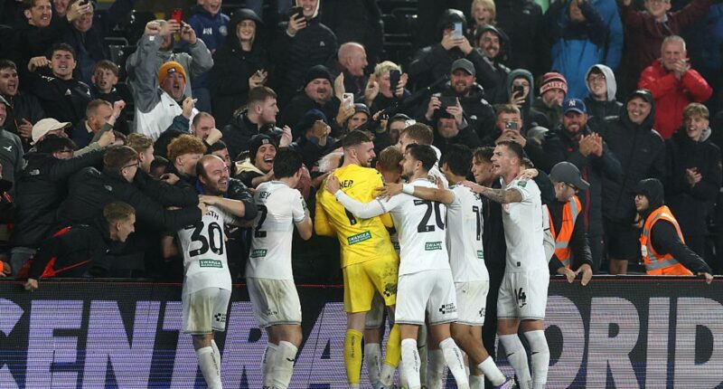 Swansea produce stoppage-time fightback to stun Nottingham Forest in Carabao Cup