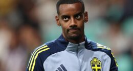 Playing Alexander Isak was too great a fitness 'risk' according to Sweden's manager