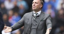 Brendan Rodgers looks totally frustrated during Sunday's 0-0 draw with Rangers at Ibrox
