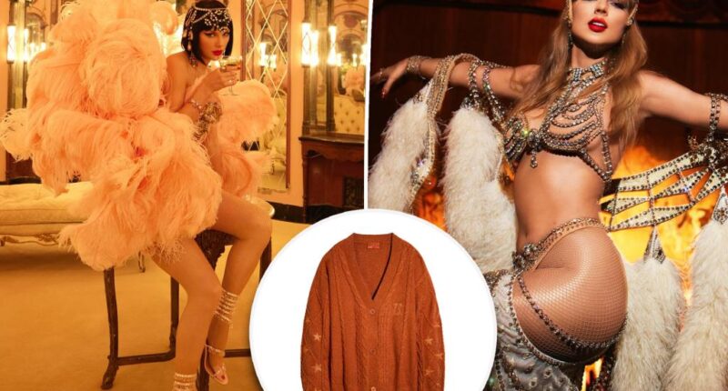 Taylor Swift drops sparkly orange cardigans for 'The Life of a Showgirl'