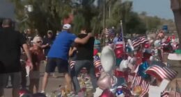 Ryder Corral made it about 15 yards through the memorial before bystanders subdued him