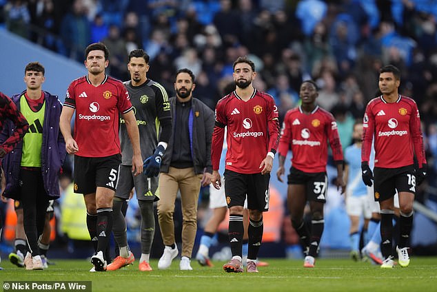 Man United suffered a humiliating 3-0 defeat in the Manchester derby at the Etihad on Sunday