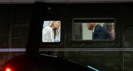 Donald and Melania Trump were caught on camera engaging in a heated conversation aboard the Marine One helicopter on Wednesday night