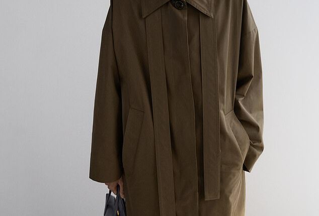 For milder days, a long heavy cotton trench coat is a must. This one from Mango is a goodie