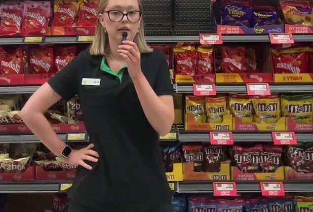 Woolworths employee Emily tried to film her own version of the trend - only to discover her store was completely sold out