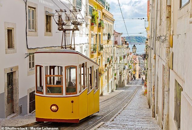 At least 20 people have been hurt after Lisbon's famous Gloria Funicular derailed. (Stock image of Lisbon's Gloria funicular)