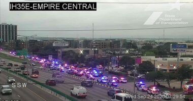 Three people were injured at an ICE facility in Dallas on Wednesday morning as cops launched an urgent manhunt for a suspected sniper