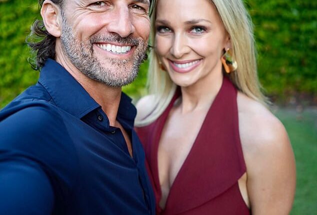 Tim Robards has revealed his shock new look after shaving his facial hair for the first time in 20 years. Pictured Tim and wife Anna Heinrich