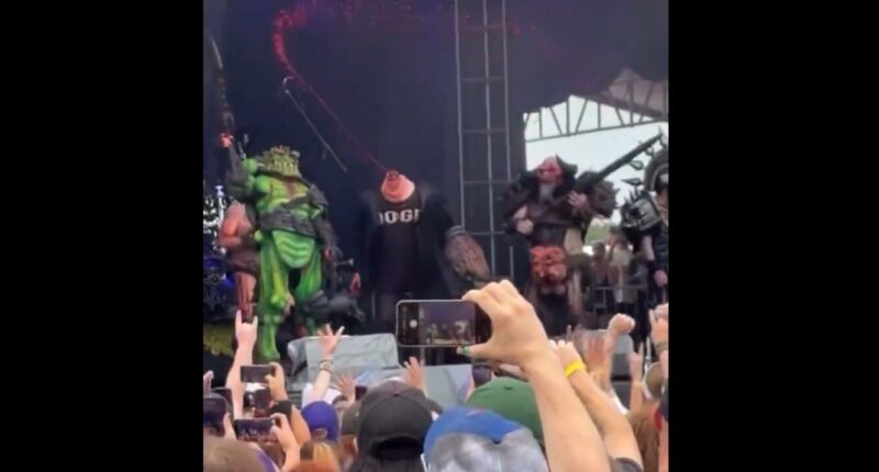 Trump, Musk Effigies Gruesomely Disemboweled and Decapitated at Music Festival.