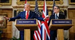 President Donald Trump (left) and British Prime Minister Keir Starmer (right) appeared at a bilateral press conference Thursday afternoon at Chequers, the more ornate British version of Camp David. All the pomp didn't move Trump on issues like Ukraine and a Palestinian state