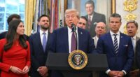 Trump blames the ‘so fake’ media for health rumors - but still sports a bruised hand in first appearance in days