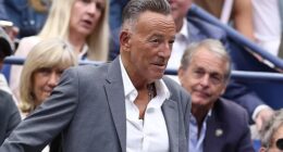 Bruce Springsteen attends the final between Italy's Jannik Sinner and Spain's Carlos Alcaraz