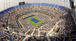 Security measures are in place for President Donald Trump's appearance at the US Open on Sunday afternoon at Flushing Meadows