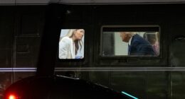 Donald and Melania Trump were caught having an awkward conversation on Marine One with the president seen waving a finger at his wife and the first lady shaking her head