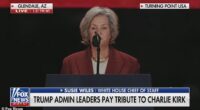 Susie Wiles nearly broke down into tears while honoring her late friend Charlie Kirk