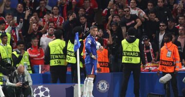Benfica fans hurled objects at Enzo Fernandez during their clash against Chelsea at Stamford Bridge