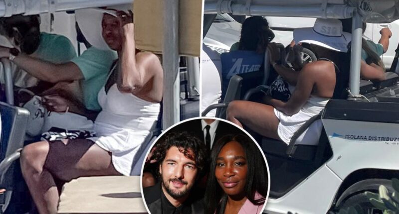 Venus Williams wears all-white and custom 'Mrs' hat ahead of wedding to Andre Preti in Italy