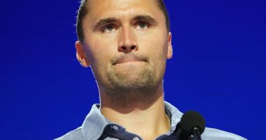 Charlie Kirk (pictured), 31, has died after being shot in the neck by a single bullet while speaking to a crowd at Utah Valley University on Wednesday afternoon