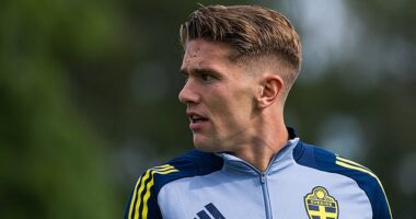 Viktor Gyokeres was left squirming when asked about a viral Arsenal chant that references claims he dumped his girlfriend